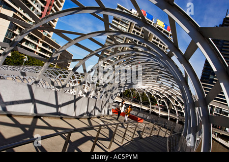 Webb-Brücke in Melbourne Victoria Australien in Melbourne Docklands gelegen. Stockfoto