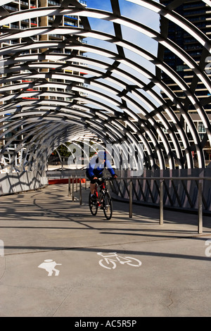 Webb-Brücke in Melbourne Docklands in Melbourne Victoria Australien gelegen. Stockfoto