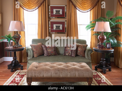 Wohnzimmer wohnen Den Stube Haus Interior, USA Stockfoto