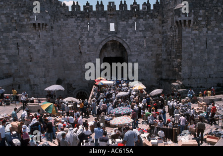 Damaskus-Tor in Jerusalem Israel Stockfoto