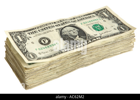 Stapel von einem Dollar-Scheine