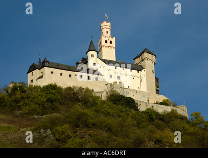 Marksburg Burg Braubach am Rhein, Deutschland, stammt aus dem 13. C. Stockfoto
