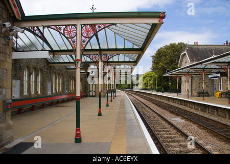 Grange über Sands Railway Station Cumbria England Stockfoto