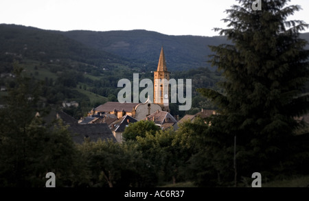 Dorfkirche, Massat, Ariege, Frankreich. Juni 2005. Stockfoto