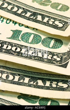 Hundert und zwanzig Dollar Noten Stockfoto