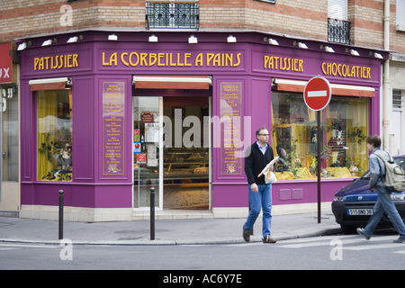 La Corbeille A Schmerzen Bäcker oder Konditor und chocolatier auf Rue Theodore Deck Paris Frankreich Stockfoto