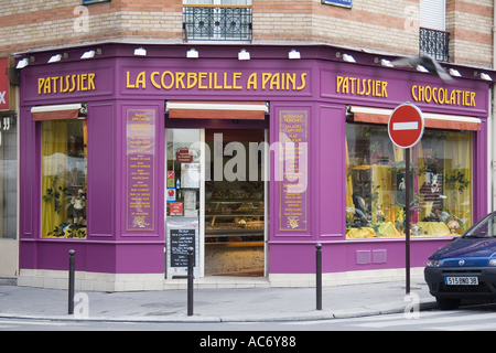 La Corbeille A Schmerzen Bäcker oder Konditor und chocolatier auf Rue Theodore Deck Paris Frankreich Stockfoto