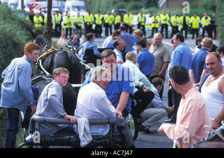 Roma Zigeuner im Horsmonden Horse fair in Kent Stockfoto