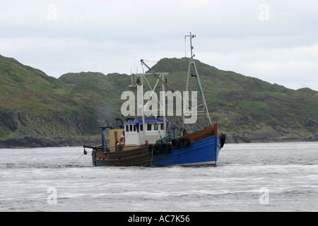 Jakobsmuschel Baggerarbeiten Boot im Firth Of Lorne SAC Scotlands West Küste Stockfoto