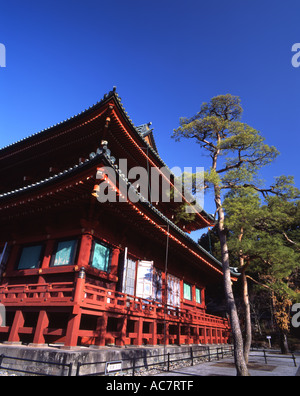 Rinno-Ji (Rinnoji), Nikko, Japan buddhistische Tempel der Tendai-Abschn. Sanbutsu-Do (Sanbutsudo) Nikko größte Halle Stockfoto