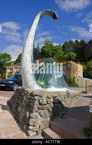 Modell des Loch Ness Monster Visitor Centre Loch Ness Lodge Hotel in der Nähe von Inverness Schottland Stockfoto