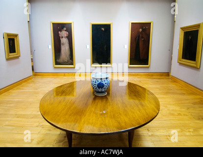 Whistler-Bilder auf dem Display in Hunterian Art Gallery in Glasgow Schottland Stockfoto