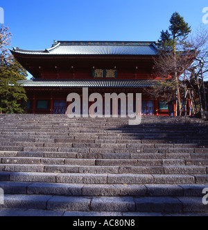 Rinno-Ji (Rinnoji), Nikko, Japan buddhistische Tempel der Tendai-Abschn. Sanbutsu-Do (Sanbutsudo) Nikko größte Halle Stockfoto