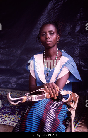 Sierra Leone 1999 Opfer des Krieges Amputeenlager für diejenigen, deren Gliedmaßen wurden böswillig gehackt. Fina, eine der Überlebenden Stockfoto