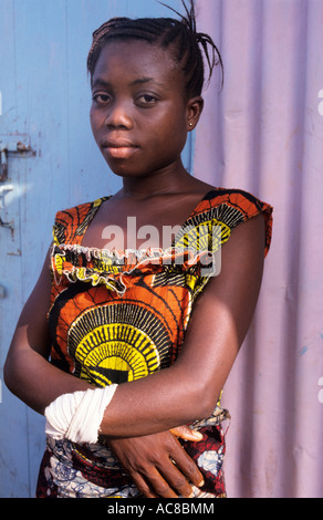 Africa Sierra Leone 1999 Opfer des Krieges Amputierte Camp für diejenigen, deren Gliedmaßen während Bürgerkrieg böswillig abgehackt wurden Stockfoto