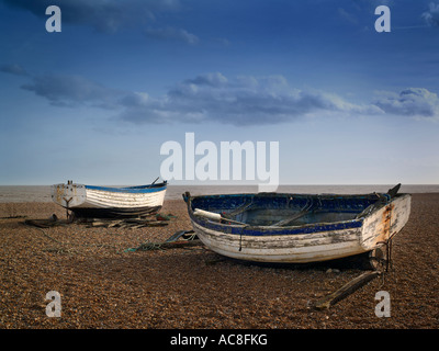 Angelboote/Fischerboote in Aldeburgh an der Küste von Suffolk Stockfoto