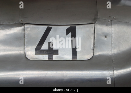 Nr. 41, Detail der Oldtimer-Rennwagen Stockfoto