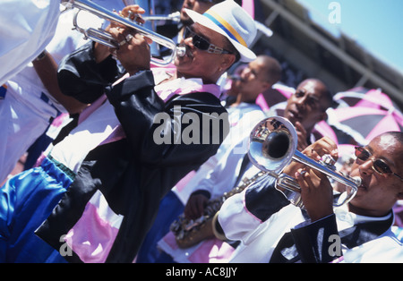 Darsteller auf der Cape Minstrels Karneval, Kapstadt, Südafrika Stockfoto