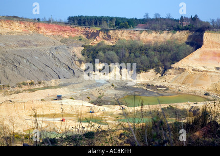 Rock gemeinsame Steinbruch West Sussex gegen eine geplante Deponie durch lokale Wohnsitz in Sussex Dorf von Washington. 2007 Stockfoto