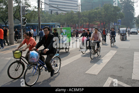 Radfahrer in Peking, China Stockfoto