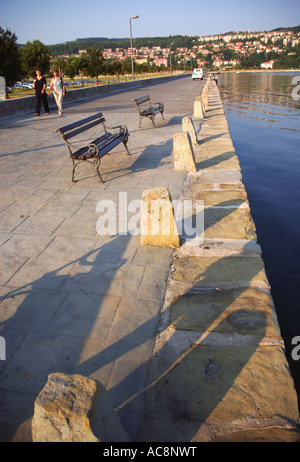 Blick auf Koper direkt am Meer Istrien Primorska Slowenien Capodistria Capo Istrien Istrien Istrien Halbinsel slowenischen Osten Ost-Europa Stockfoto