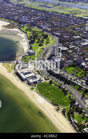 St Kilda Beach Port Phillip Bay Melbourne Victoria Australien Antenne Stockfoto