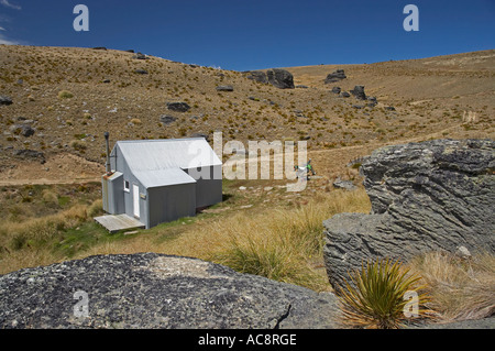 Alte Frau Hütte alte Frau Bereich Central Otago Südinsel Neuseeland Stockfoto