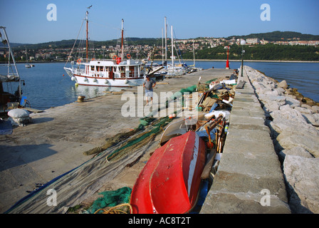 Blick auf Koper direkt am Meer Istrien Primorska Slowenien Capodistria Capo Istrien Istrien Istrien Halbinsel slowenischen Osten Ost-Europa Stockfoto