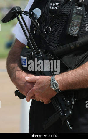 Britische Polizei Nahaufnahme Stockfoto