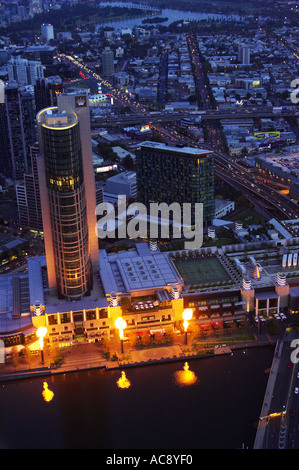 Crown Towers Casino and Entertainment Centre Yarra River Melbourne Victoria Australien Stockfoto
