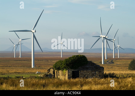 dh Causeymire Windpark NPOWER CAITHNESS Scottish Renewables Energy RWE Turbine uk Windfarm Turbinen Windfarmen Flow Land schottland erneuerbare Stockfoto