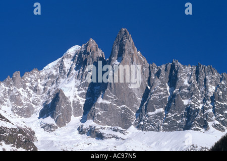 Aguilles du Drus, Les Drus, 3745 m, Frankreich, Chamonix Stockfoto