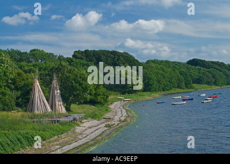 Fjord-Küste Nord Seeland Dänemark Stockfoto