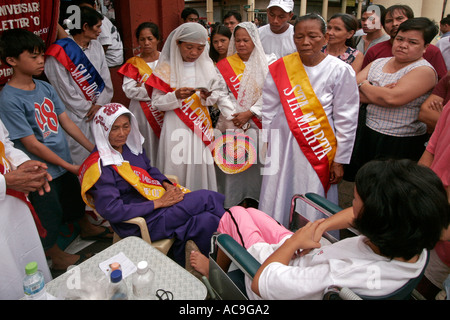 Geistheiler, Quiapo Markt, Manila, Philippinen Stockfoto