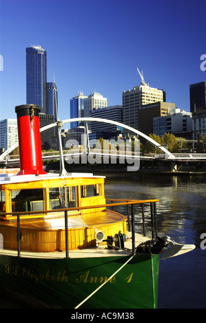 Yarra River Steamboat Melbourne Victoria Australien Stockfoto