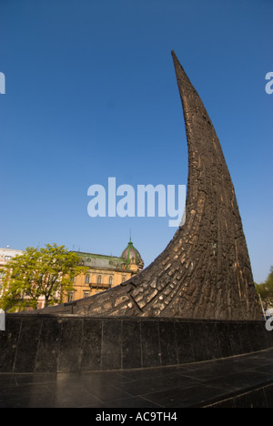 Denkmal für Taras Schewtschenko und Welle geformt Relief der religiöse Volkskunst Western Lemberg Stockfoto