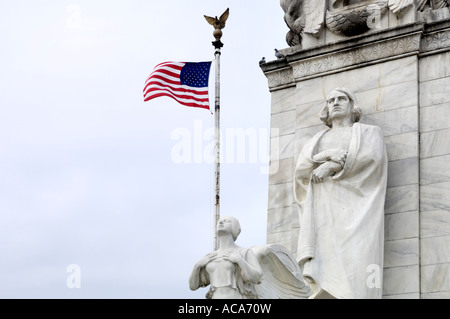 Columbus-Gedenkbrunnen außerhalb der Union Station in Washington DC USA Stockfoto