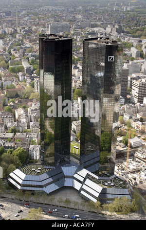 Die Zwillingstürme der Deutschen Bank, Frankfurt am Main, Hessen, Deutschland Stockfoto