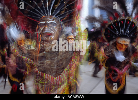 Tobas Tänzer - Virgen De La Candelaria, Puno, PERU Stockfoto