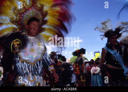 Nachtschwärmer - Puno Week-Festival, Puno, PERU Stockfoto