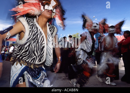 Nachtschwärmer - Puno Week-Festival, Puno, PERU Stockfoto