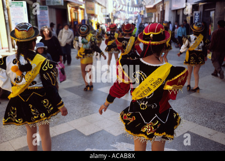 Caporal Tänzer - Puno Week-Festival, Puno, PERU Stockfoto