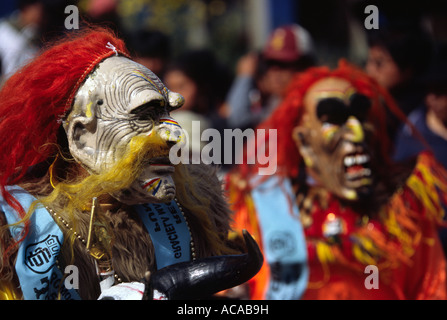 Tobas Tänzer - Puno Week-Festival, Puno, PERU Stockfoto