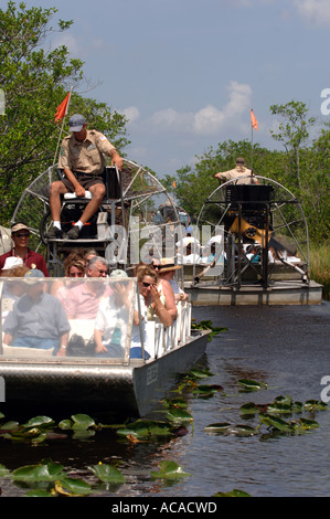 Airboats Gator Park Miami in die Everglades Nationalpark-Florida-USA Stockfoto