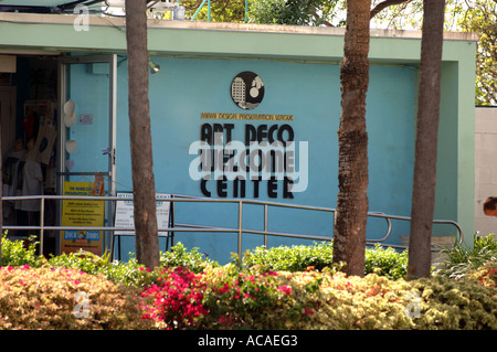 Art Deco Welcome Center Art Deco Bereich South Beach Miami Florida USA Stockfoto