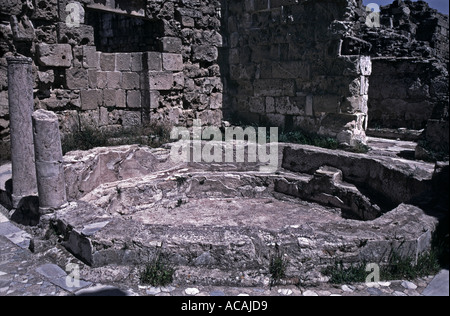 Nord Zypern Salamis achteckigen Frigidarium in gymnasium Stockfoto