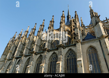 St.-Barbara-Kathedrale, historische alte Stadt Kutna Hora, Kuttenberg, Mittelböhmen, Tschechien Stockfoto