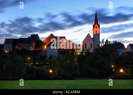 Skyline von der alten Stadt von Engen, Baden Württemberg, Deutschland, Europa. Stockfoto