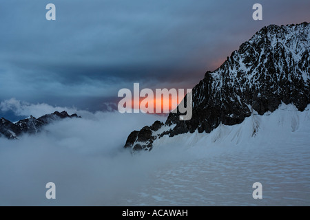 Barre des Ecrins 4,102 m, Glacier Blanc, Provence-Alpes-Cote de Azur Hautes-Alpes, Frankreich Stockfoto