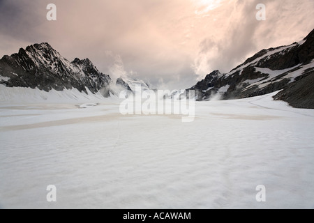 Barre des Ecrins 4,102 m, Glacier Blanc, Provence-Alpes-Cote de Azur Hautes-Alpes, Frankreich Stockfoto